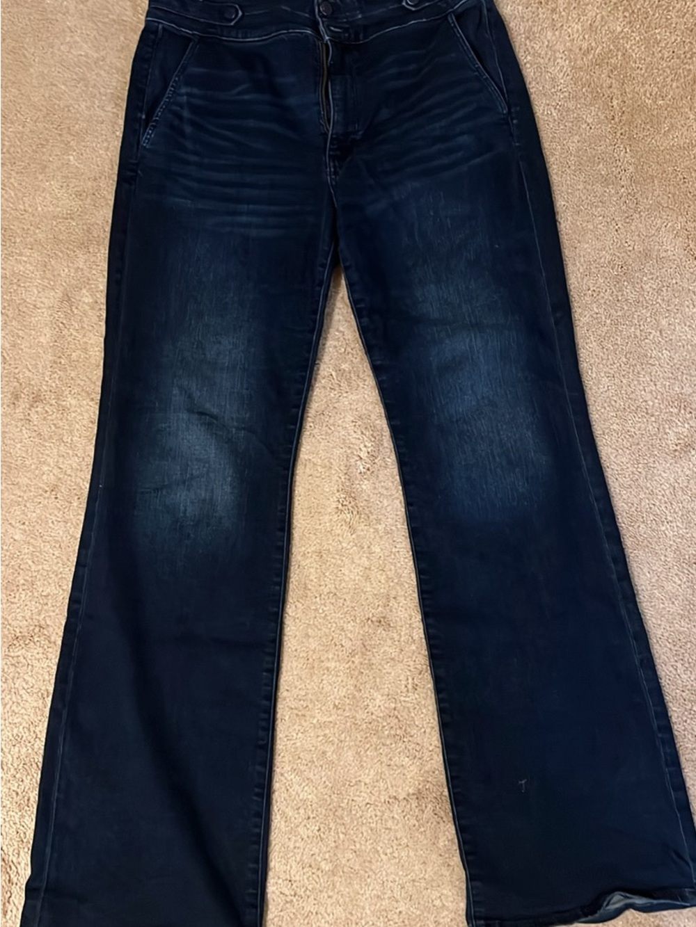 White House Black Market Dark Indigo Wide-Leg Jeans